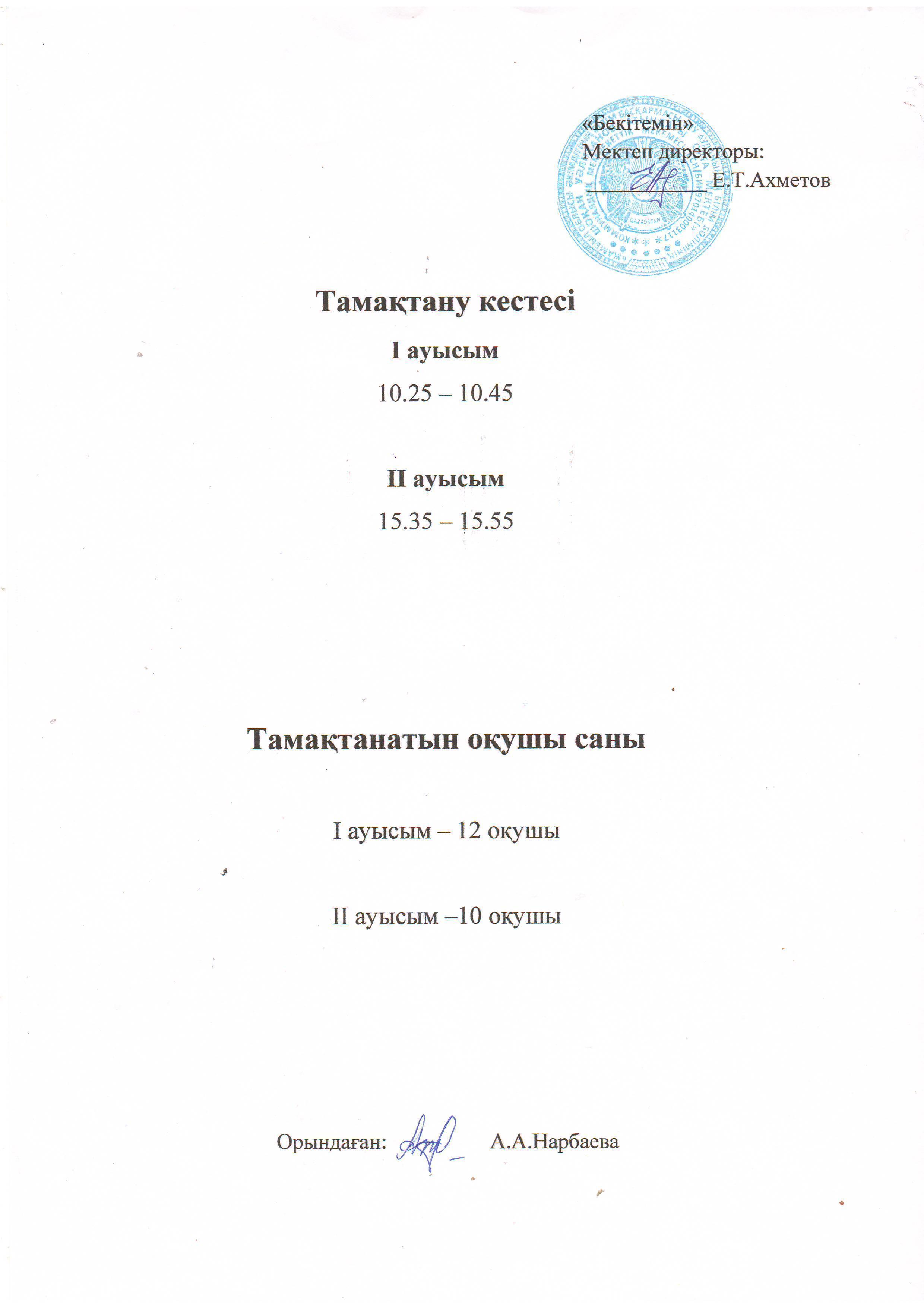 Ыстық тамақты  ұйымдастыру туралы