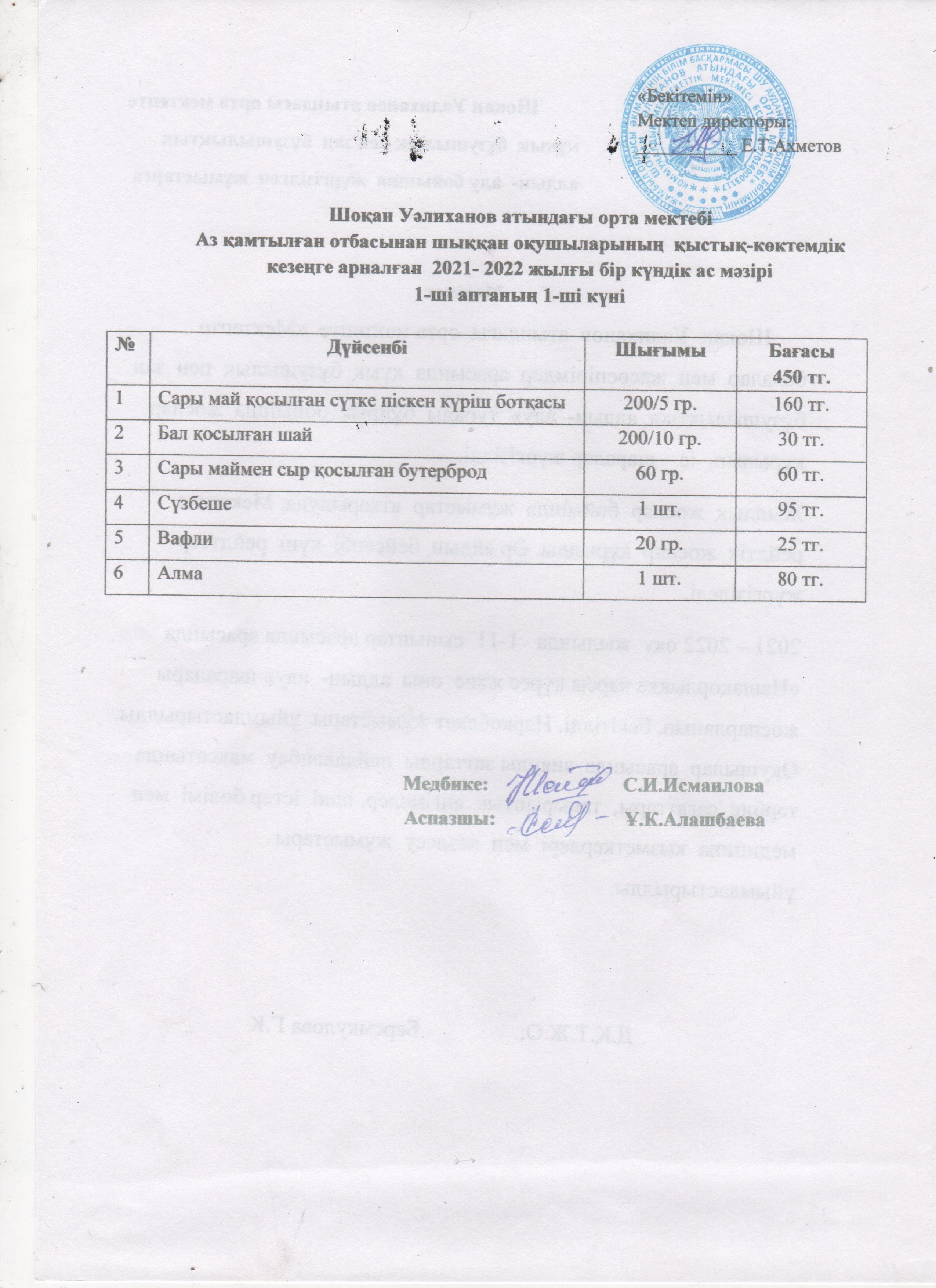 Ыстық тамақ бойынша  профилактикалық жұмыстар